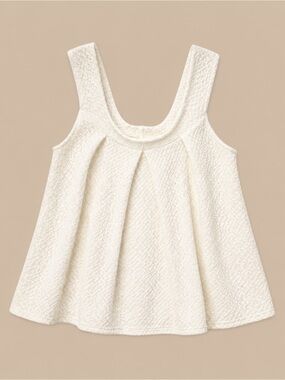 Free People Priscilla Off Shoulder Top Ivory Textured Babydoll M